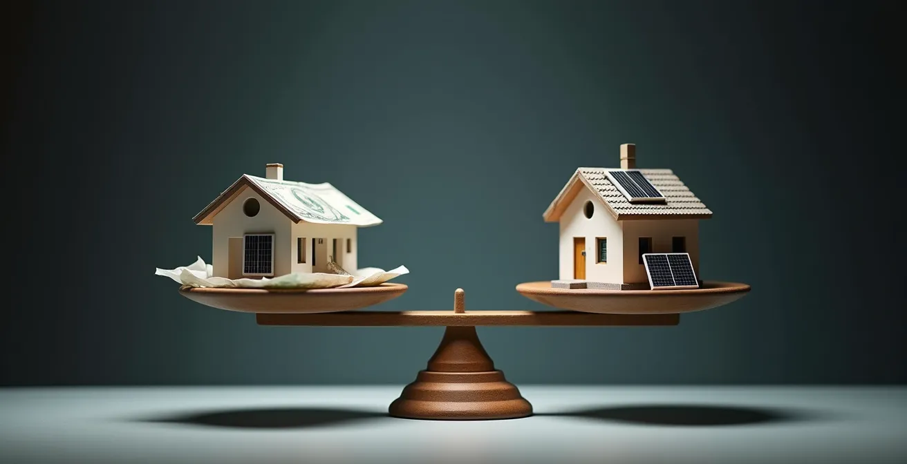 Rappresentazione visiva del calcolo dell'ammortamento degli investimenti energetici