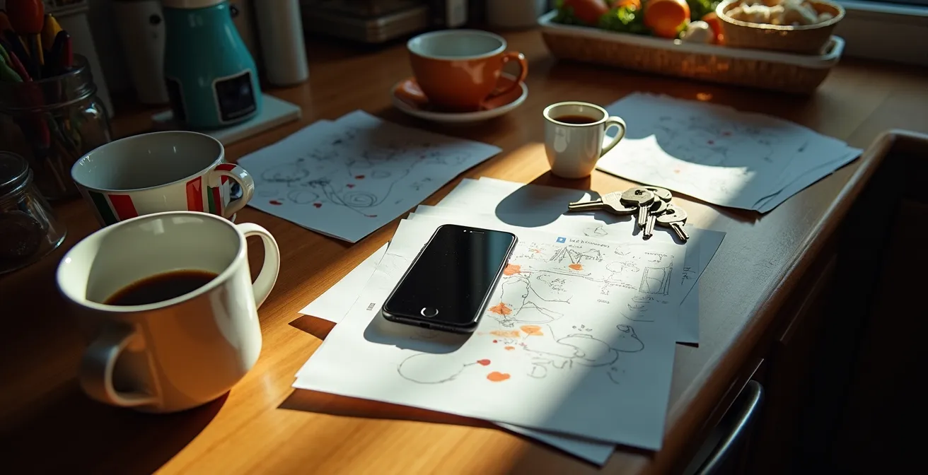 Rappresentazione simbolica del carico mentale dei genitori