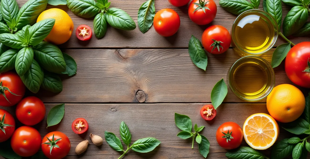 Alimenti della dieta mediterranea ricchi di antiossidanti per la protezione della pelle