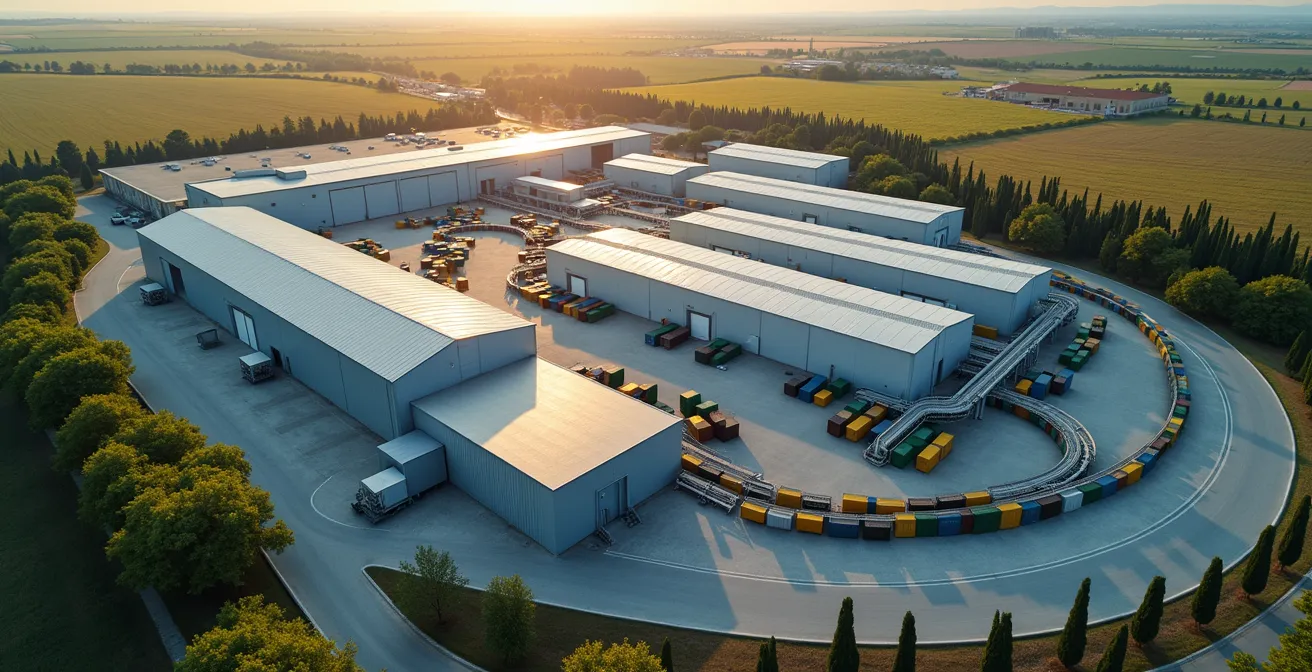 Sistema di economia circolare in un distretto industriale italiano con gestione integrata dei rifiuti