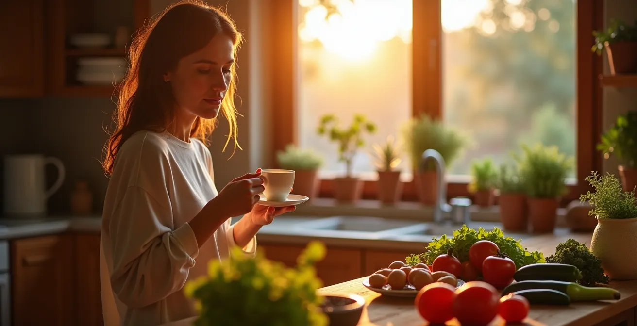 Rappresentazione del ritmo circadiano e finestra alimentare nel digiuno intermittente
